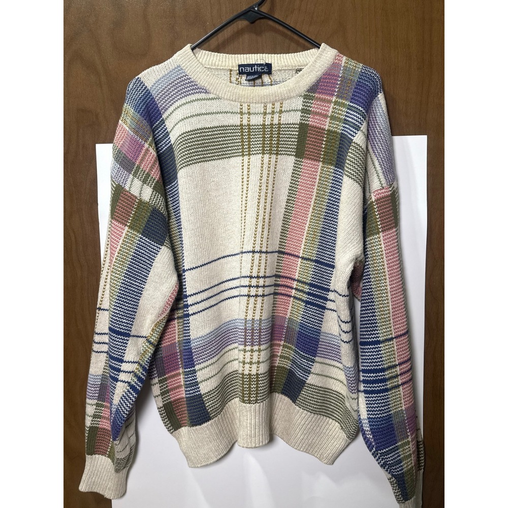 Vintage Nautica‎ Plain Styled Crewneck Sweater